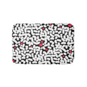 Tapis De Bain Abstrait noir blanc (Devant)