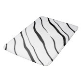 Tapis De Bain Abstrait noir et blanc (Angle)