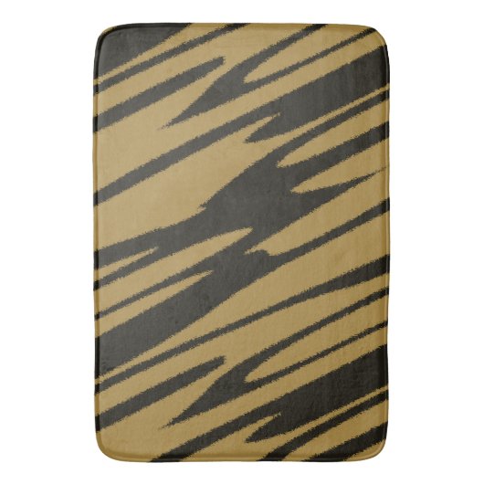 Tapis De Bain Abstrait noir et or (devant Vertical)