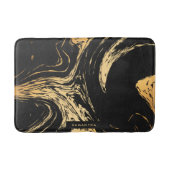 Tapis De Bain Abstrait noir et or (Devant)