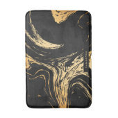 Tapis De Bain Abstrait noir et or (Devant (Vertical))