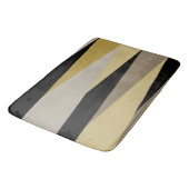 Tapis De Bain abstrait noir et or (Angle)