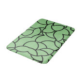 Tapis De Bain Abstrait noir et vert (Angle)