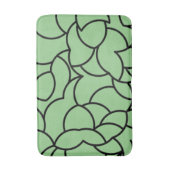 Tapis De Bain Abstrait noir et vert (Devant (Vertical))