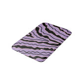 Tapis De Bain Abstrait noir violet marbre Boho Super Motif (Angle)
