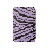 Tapis De Bain Abstrait noir violet marbre Boho Super Motif (Devant (Vertical))