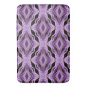 Tapis De Bain Abstrait noir violet or (devant Vertical)
