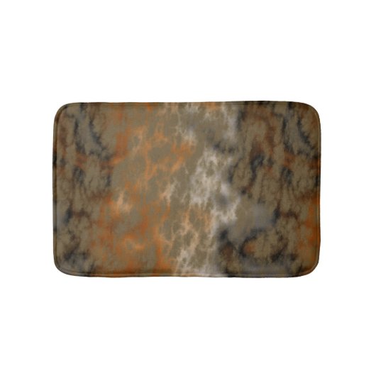 Tapis De Bain Abstrait Olive Doré (Devant)
