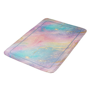 Tapis De Bain Abstrait Pastel Parties scintillant Motif sans cou