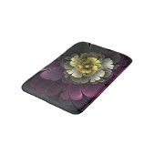 Tapis De Bain Abstrait Purpur moderne Khaki Gris Fleur fractale  (Angle)