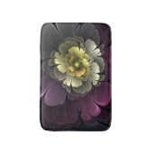 Tapis De Bain Abstrait Purpur moderne Khaki Gris Fleur fractale  (Devant (Vertical))