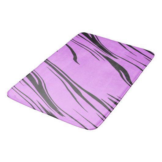 Tapis De Bain Abstrait rose et noir (Angle)