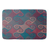 Tapis De Bain Abstrait rose et turquoise (Devant)