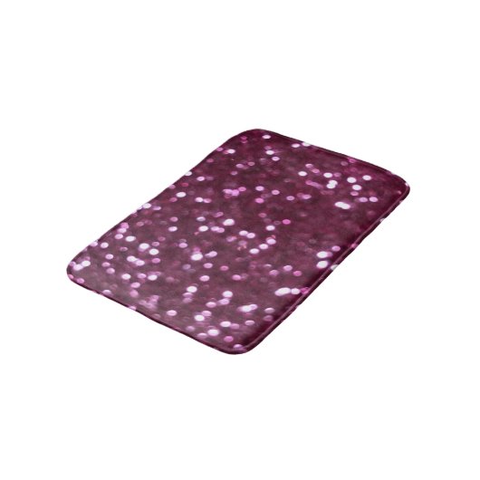 Tapis De Bain Abstrait rose, lumières déconcentrées bokeh. (Angle)