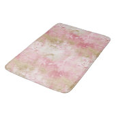 Tapis De Bain Abstrait rose or blanc (Angle)