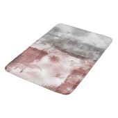 Tapis De Bain Abstrait Rustique Moderne De La Bourgogne Blanche  (Angle)