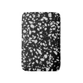 Tapis De Bain Abstrait Terrazzo Mosaic Motif noir et blanc (Devant (Vertical))