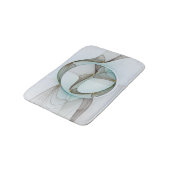 Tapis De Bain Abstrait Turquoise Brown Gold Elegance (Angle)