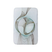 Tapis De Bain Abstrait Turquoise Brown Gold Elegance (Devant (Vertical))