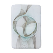 Tapis De Bain Abstrait Turquoise Brown Gold Elegance (Devant (Vertical))