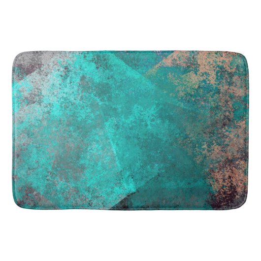 Tapis De Bain abstrait turquoise turquoise grunge arrière - plan (Devant)