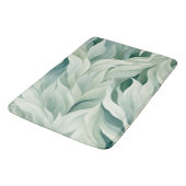 Tapis De Bain Abstrait vert Feuille Motif Nature Arrière - plan (Angle)