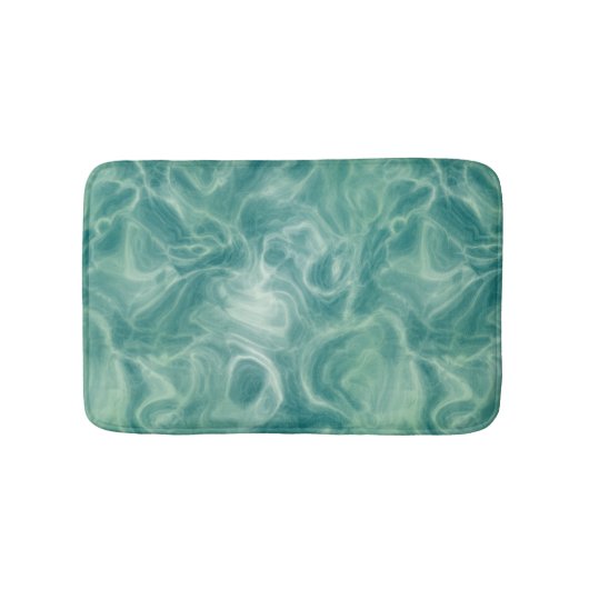 Tapis De Bain Abstrait vert turquoise (Devant)