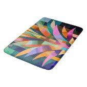 Tapis de bain abstrait vibrant Agave (Angle)