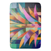 Tapis de bain abstrait vibrant Agave (devant Vertical)