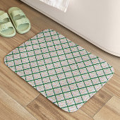 Tapis De Bain Abstrait Whimsical Green Rhombus