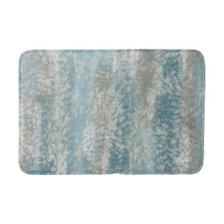 Tapis De Bain Abstraite teintes douces gris Turquoise