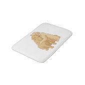 Tapis De Bain Accroche de Golden Retriever (Angle)