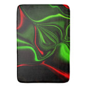 Tapis De Bain Accroches courbées vertes et rouges sur fond vert (devant Vertical)
