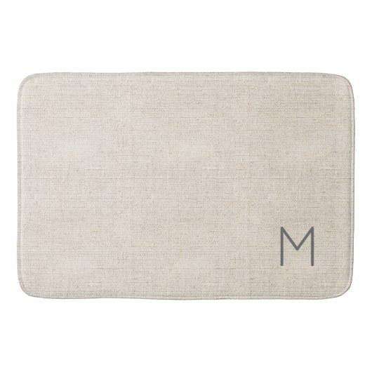 Tapis De Bain Accueil moderne Linge naturel Texture INITIAL Chic (Devant)