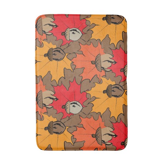Tapis De Bain Acorns et feuille V (Devant (Vertical))