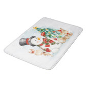 Tapis De Bain Adables Bunnies Et Arbre De Snowman Noël (Angle)