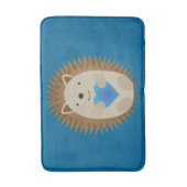 Tapis De Bain Adorable Hérisson embrassant un Coeur Bleu (Devant (Vertical))