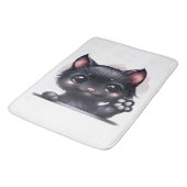 Tapis De Bain Adorable Kawaii Chat noir (Angle)