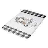 Tapis De Bain Adorable mignonne Gnomes Black Buffalo Plaid (Angle)