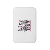 Tapis De Bain Adorable Skeleton Famille de chats avec Bubble gum (Devant (Vertical))