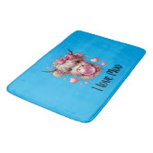 Tapis De Bain Adorable Vache de Saint-Valentin (Angle)