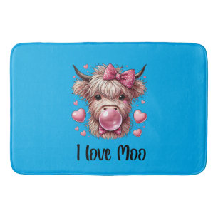 Tapis De Bain Adorable Vache de Saint-Valentin