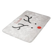 Tapis De Bain Adorable visage de rennes, Bokeh (Angle)