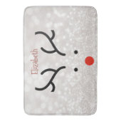 Tapis De Bain Adorable visage de rennes, Bokeh (devant Vertical)