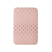 Tapis De Bain Adorables Faux Gold Points Fleuri (Devant (Vertical))