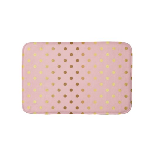 Tapis De Bain Adorables Faux Gold Points Fleuri (Devant)
