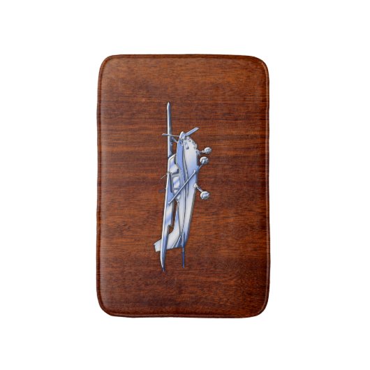 Tapis De Bain Aéronef Classique Chrome Cessna Flying Mahogany (Devant (Vertical))