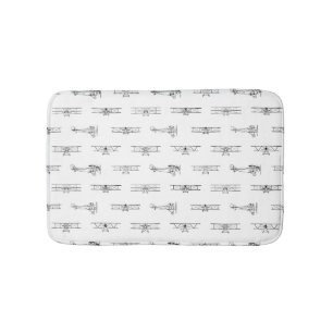 Tapis De Bain Aéronefs Vintages - COULEUR SUR MESURE