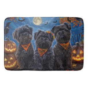 Tapis De Bain Affenpinscher Halloween Éffrayant