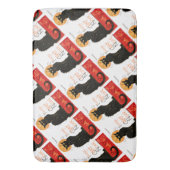 Tapis De Bain Affiche Classique Chat Noir de Steinlen en Noir (devant Vertical)